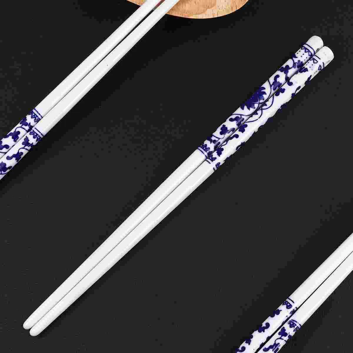 

Chopsticks Reusable Chinese Anti Tableware Dinning Sushi Camping Slip Pot Hot Picnic Noodles Frying Korean Ceramic Long