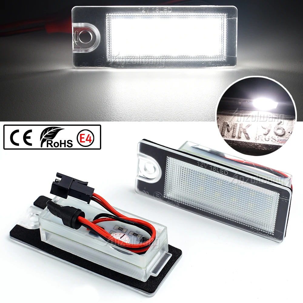 2pcs canbus Car LED Number License Plate Light 18 SMD Super White Lamp 12v for Volvo S80 V70 XC70 S60 XC90