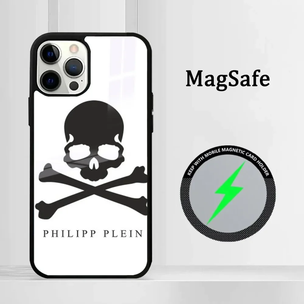 Phone Case For iPhone 16 15 14 13 12 11 Pro Max Plus Mini Magsafe Mirror Wireless Magnetic Cover Q-qp-P P-Philipp P-PleinEs-S