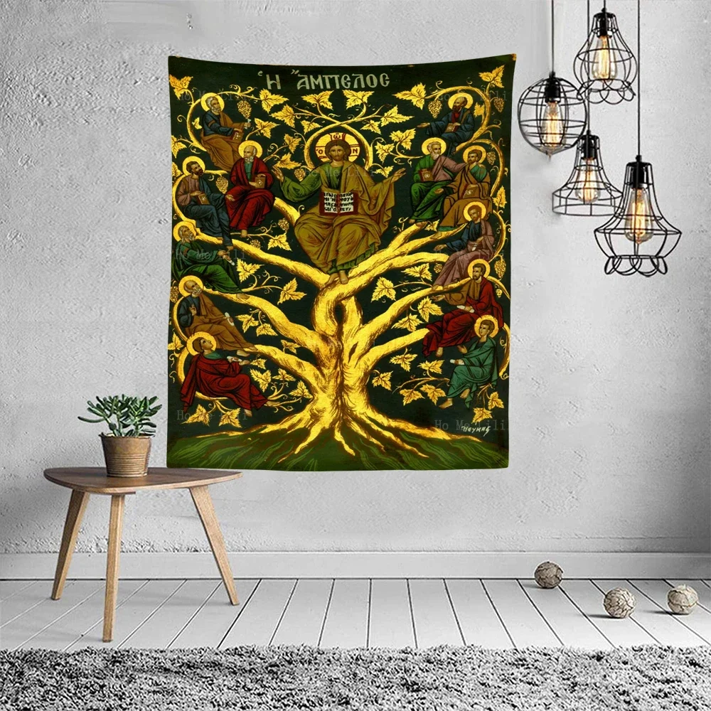 Христос виноградная лоза и ветки Генеалогия Иисуса Византийского православных