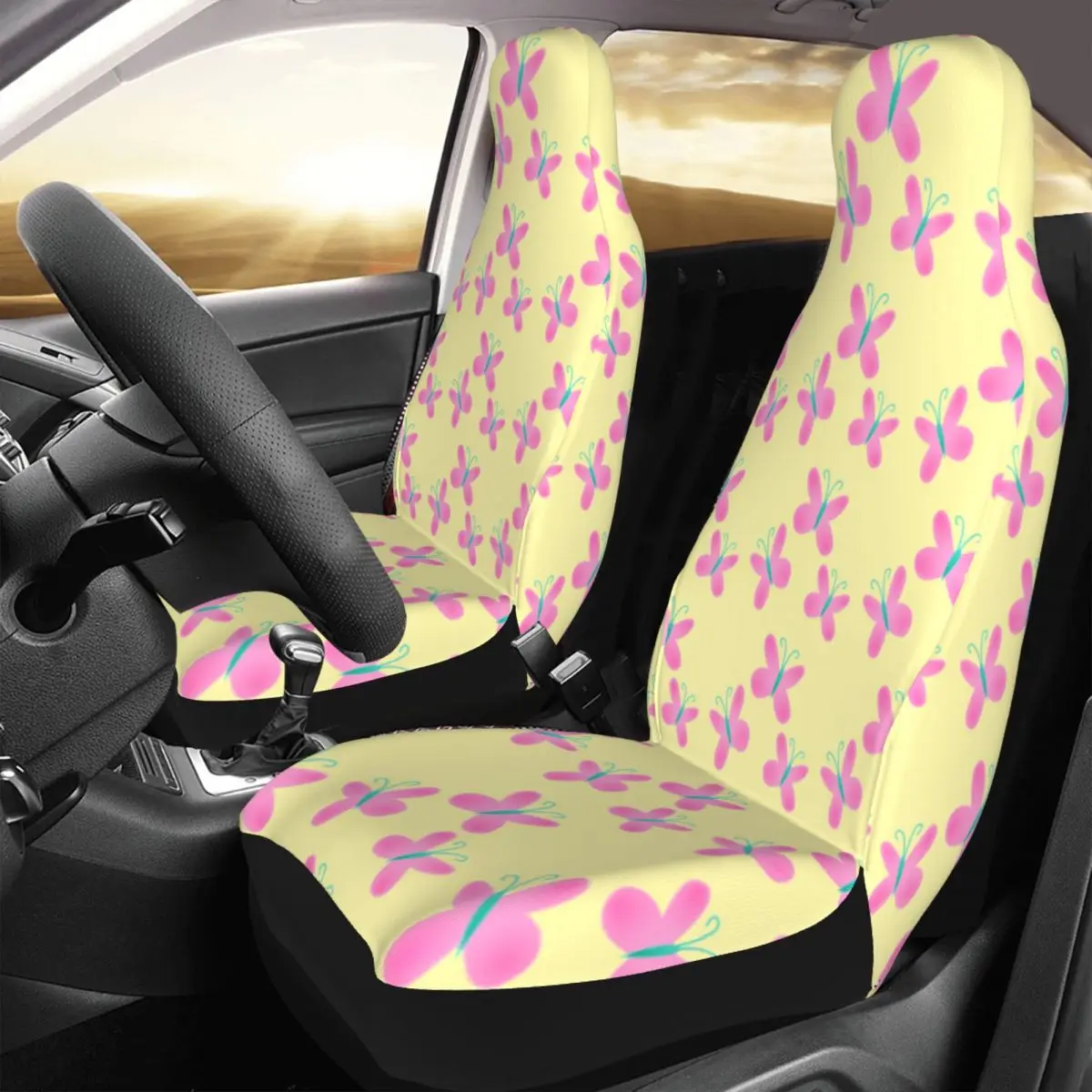 

Butterflies Universal Car Seat Cover Waterproof For SUV Colorful Cute Seat Covers Polyester Hunting