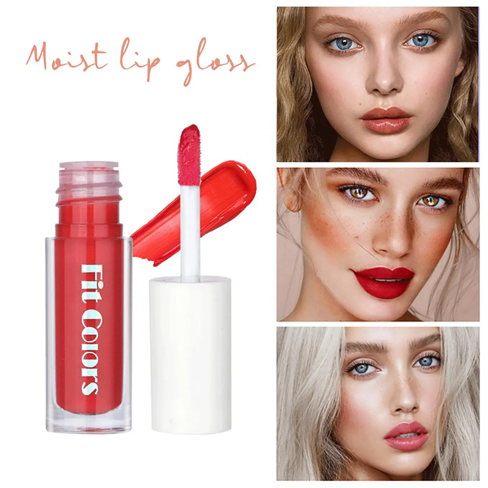 

Shiny Nourish Lipgloss 5 Colors Long-Lasting Glossy Liquid Lipsticks Waterproof Non-Stick Moisturizing Lip Gloss For Women Girls