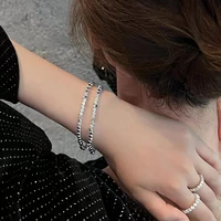 new fashion trend unique design geometric irregular square beaded bracelet men and women couple jewelry party gift wholesale