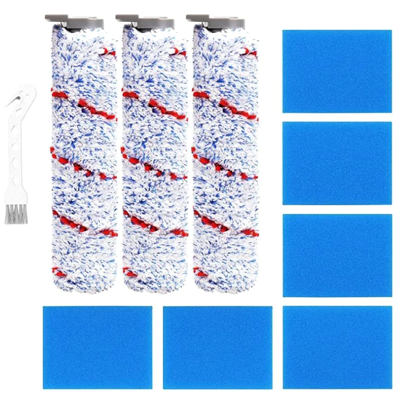 

EAS-Replacement Brush Roller And Pre-Filter Foam Compatible For Tineco IFLOOR HF10E-01 Cordless Wet Dry Vacuum Cleaner Parts