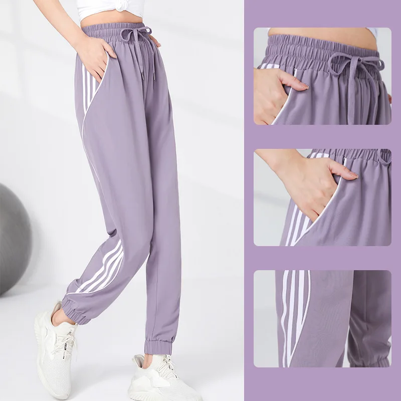 Women Running Sweatpants Femme Loose Athletic Training Pants Outdoor Jogging Sports Workout Trousers