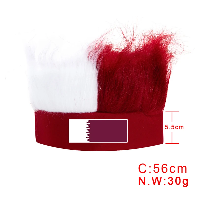 2022 футбольные матчи 32 шт. сумасшедшие волосы для футбола в странах парик с флагом