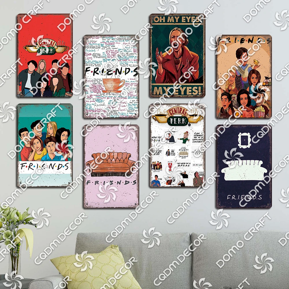 Металлическая табличка Friends Coffee CQDM DECOR 20x30 см