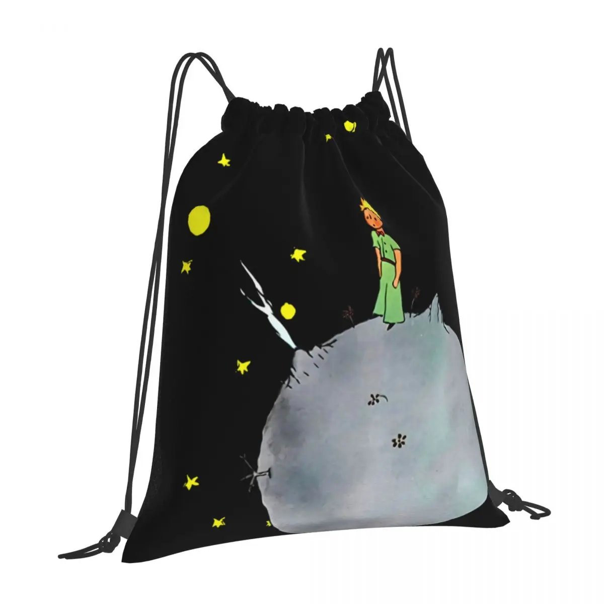 

Funny Little Prince Antoine De Saint Novelty Drawstring Bags Backpacks Pouch Sports Bags Anime Harajuku Gothic Backpack