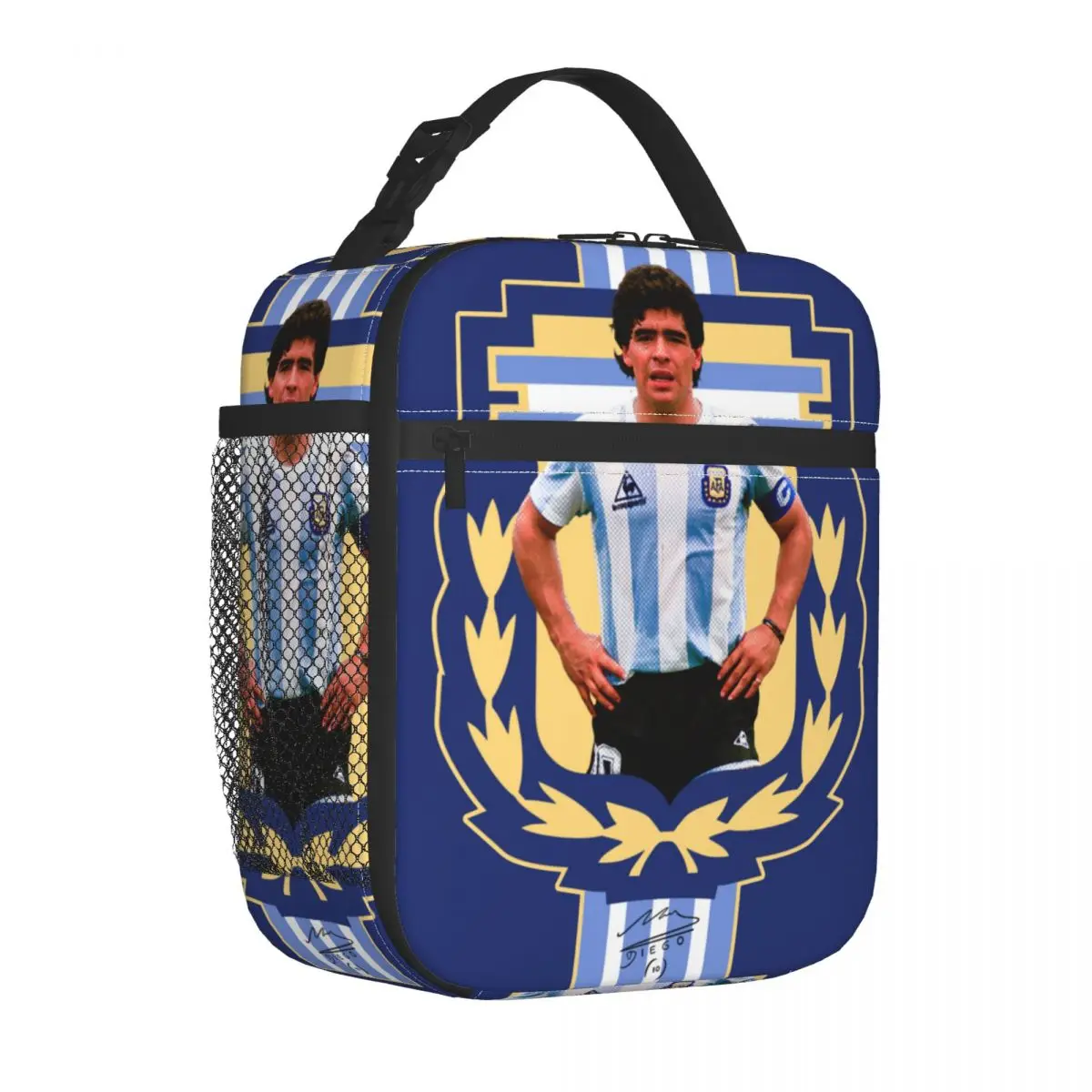 

Legend Maradona Insulated Lunch Bag Cooler Bag Meal Container Diego Armando Football Soccer Tote Lunch Box Men Work Outdoor