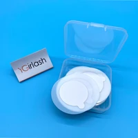 ygirlash wholesale 60pcs eyelash glue plate adhensive sticker lash glue holder pads jade stone protective cover
