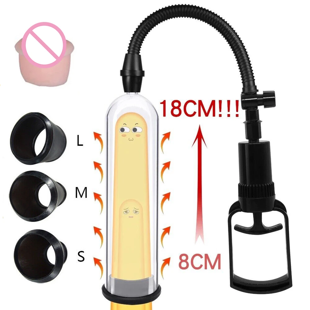 

Male Penis Pump Manual Penis Enlarger Penile Extender Trainer Sex Toys Enhancement Erection Device Vacuum Pump Intimate Goods