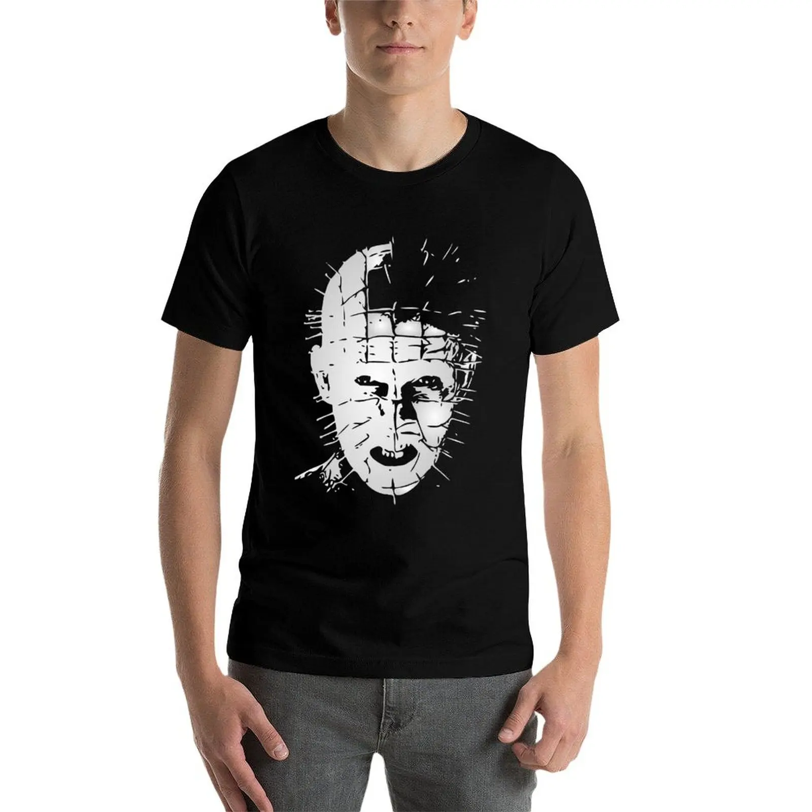 Фото Мужская хлопковая рубашка Hellraiser, брендовая мужская футболка 1987, 100% роскошная футболка, хлопковая рубашка, футболка №4