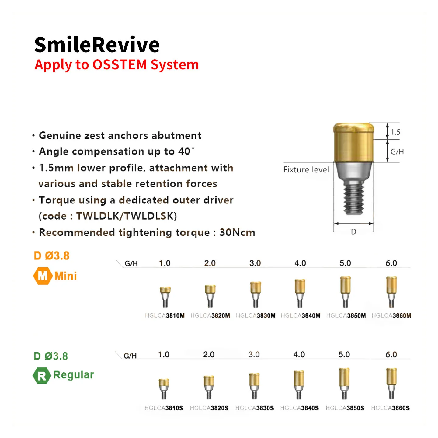 Фото SmileRevive стоматологический инструмент для имплантации сердечника, локатор, колпачки для абатмента, сменный инструмент для извлечения сердечника для OST №1
