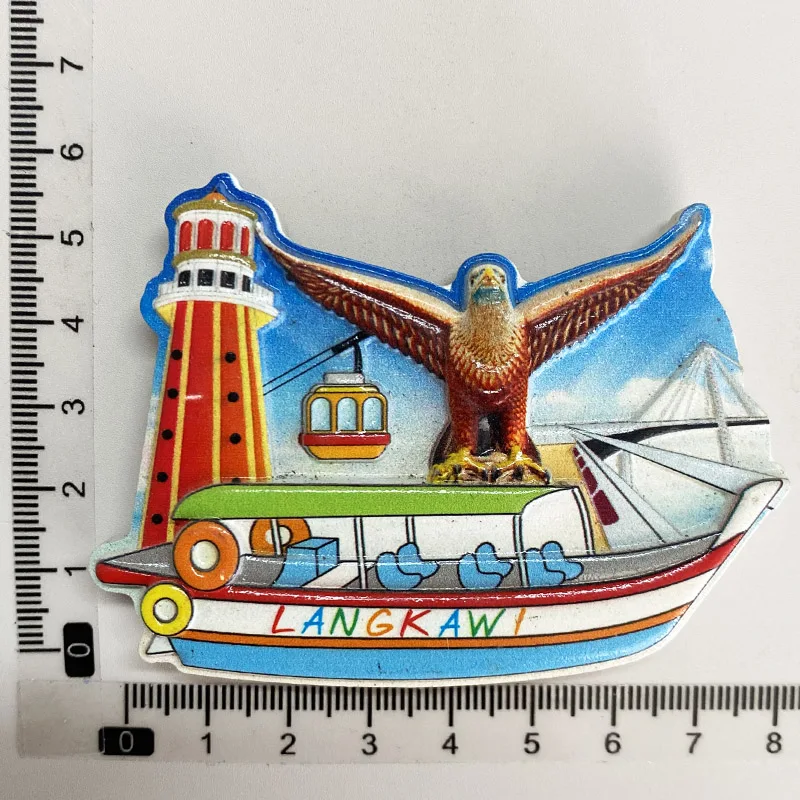 Туристические сувениры с наклейками на холодильник острова лангави малайский