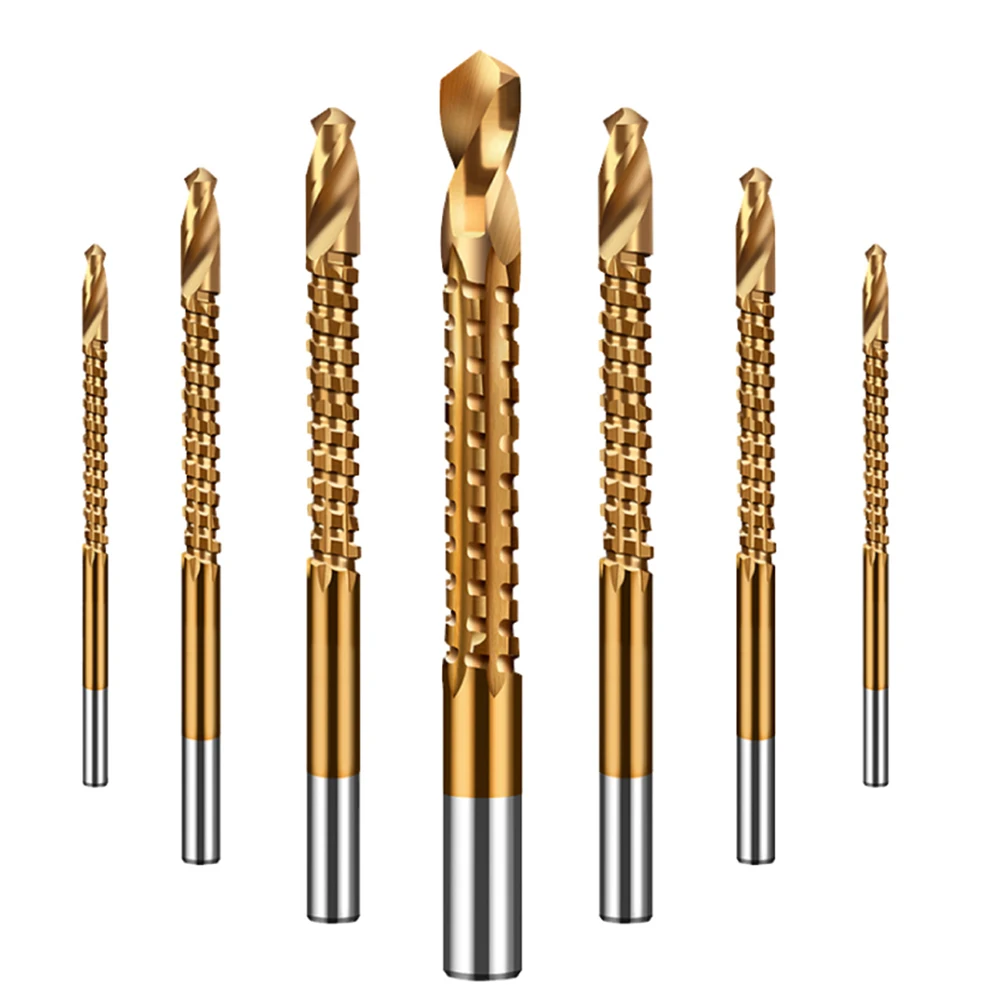 

HSS Cobalt Drill Bits Thread Spiral Screw Metric Composite Tap Twist Wood Iron Metal Punching Slotting Multifunctional Drill Bit