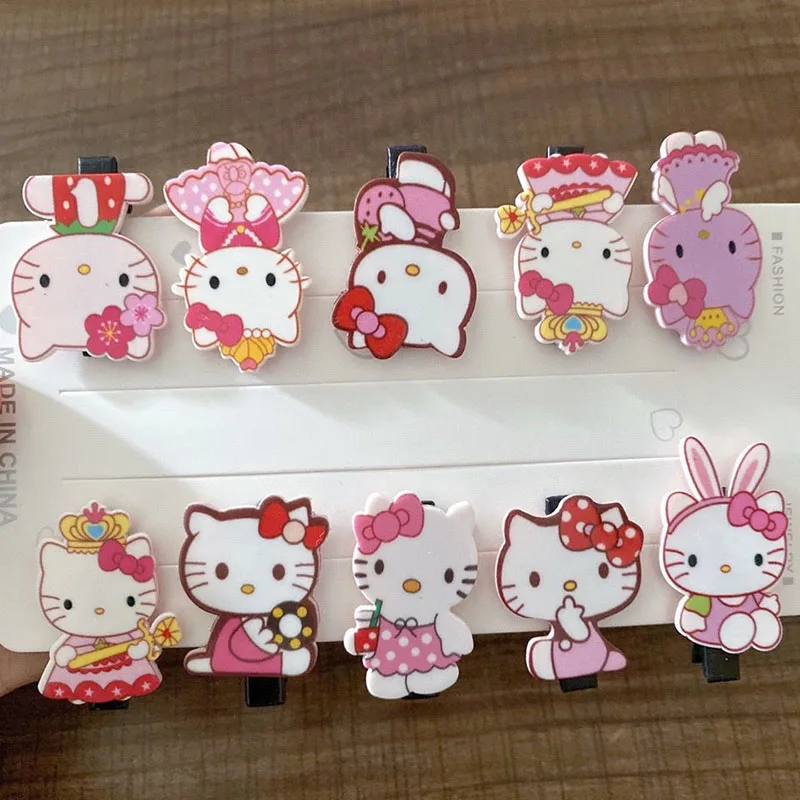 

Kuromi MyMelody Cinnamoroll Kitty Accessories Kawaii Hairpin Sanrio Cartoon Bangs Clip BB Clip Duck Bill Clip Gifts for Girls