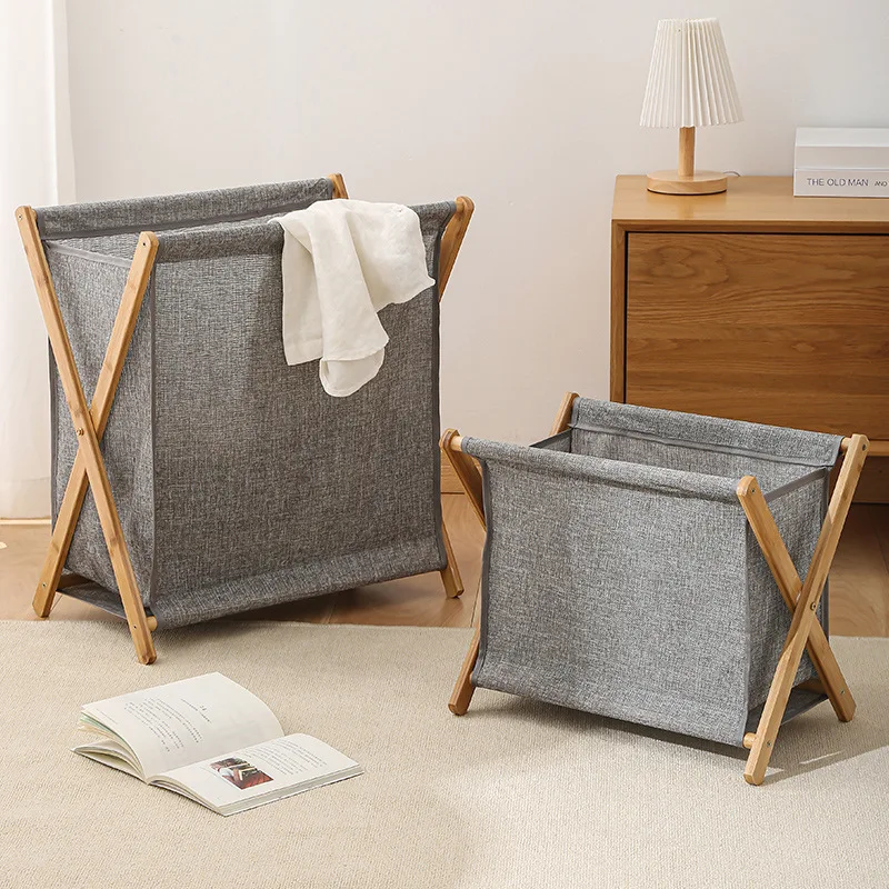 

Clothes Basket Basket Bamboo Wooden Clothes Bathroom Laundr Dirty Dirty Clothes Storage Foldable Storage Household Basket Basket