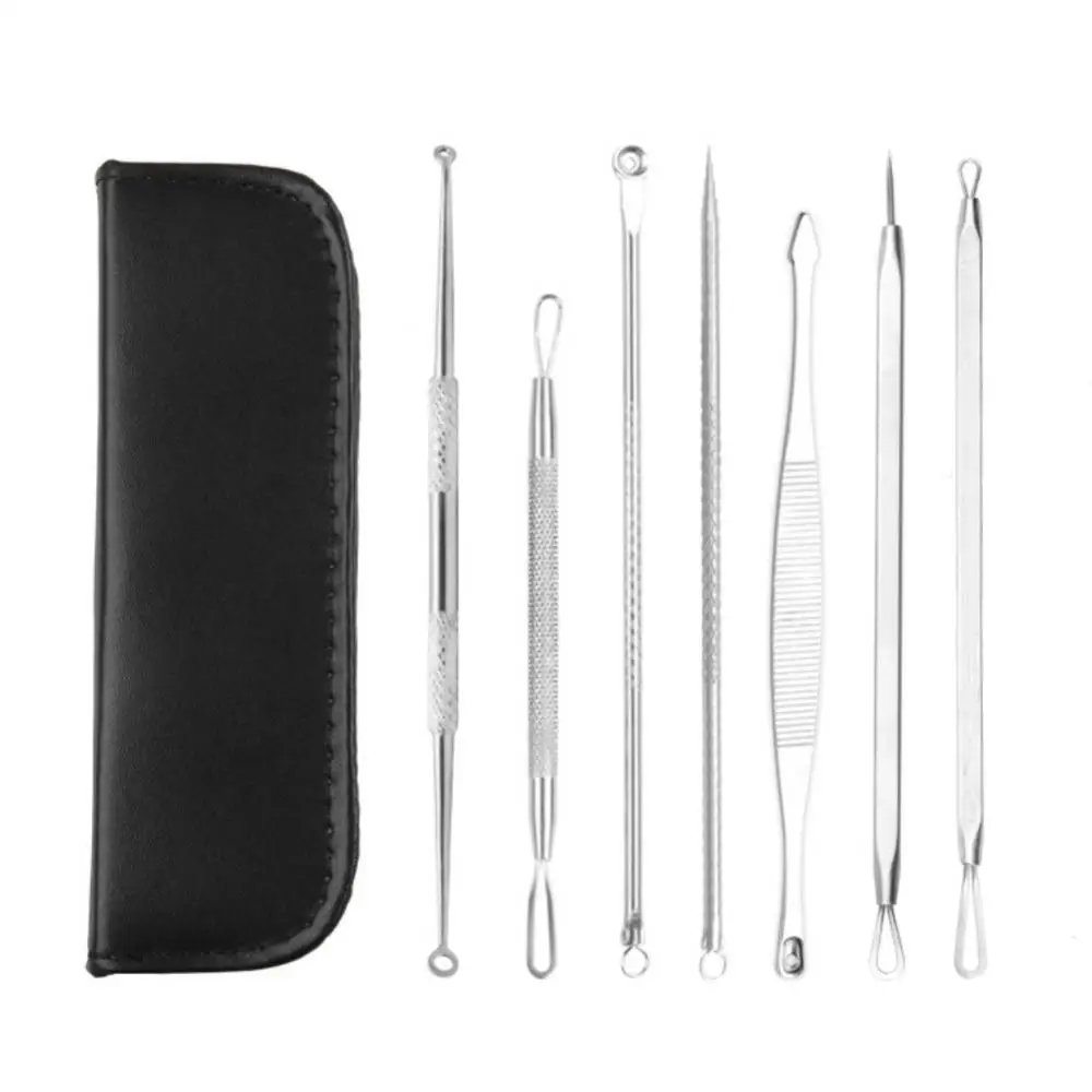 

7/9PCS Set Blackhead Comedone Acne Pimple Belmish Extractor Stainless Steel Needles Pore Cleaner Face Skin Care Cleaning Tool