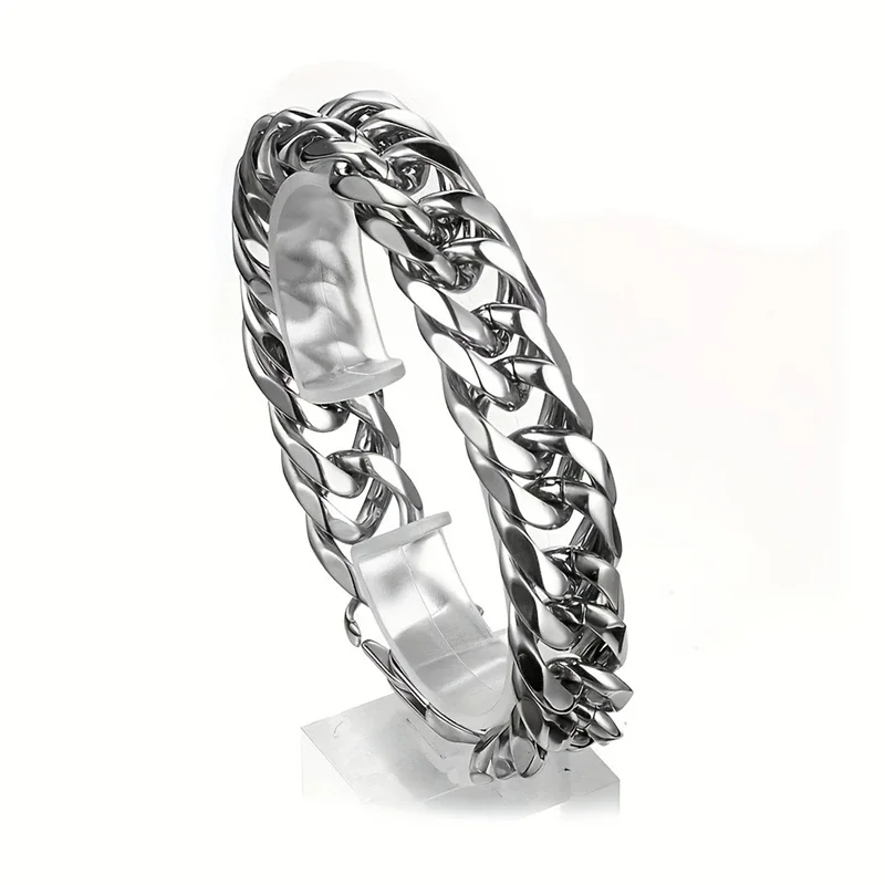 Кубинский браслет-цепочка из нержавеющей стали толщиной 13 5 мм для мужчин