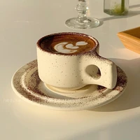 cute espresso cups ceramic coffee services beautiful breakfast cups reusable afternoon tea taza ceramica cup and saucer set