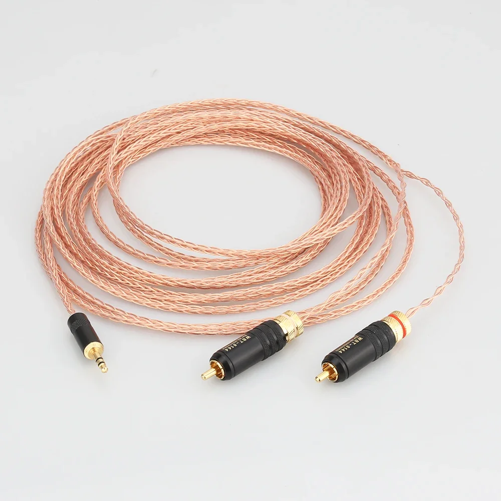 Высококачественный аудио-видео кабель Hi-Fi от 2 до 3 5 мм с аудиокабелем OFC из чистой