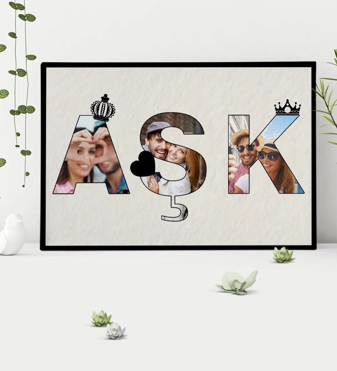 

Personalized Photo Love Design Canvas Table 30x50cm-1