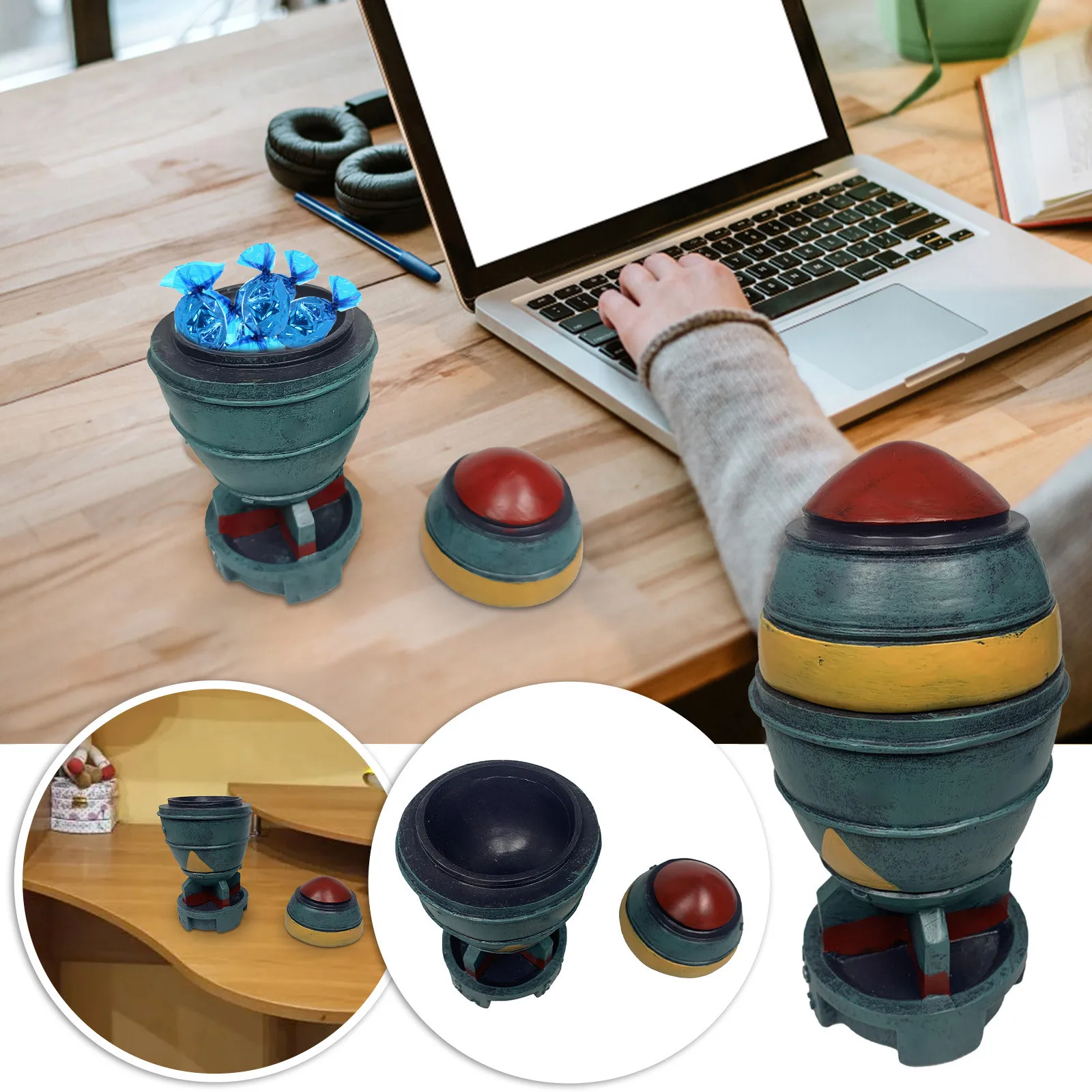 

Mini Missile Storage Box Resin Home Desktop Decoration Jewelry Storage Case Container Desktop Storage Box Home Organizer