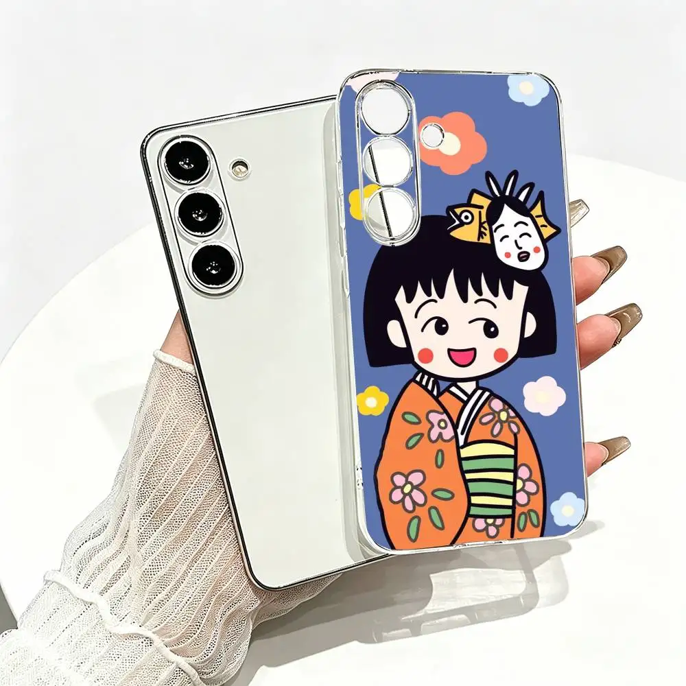 Фото Чехол для телефона Cartoon-C-Chibi-M-Maruko-chans для Samsung A10,12,20,21S,30,31,40,50,51,52,70,71, прозрачный чехол №5