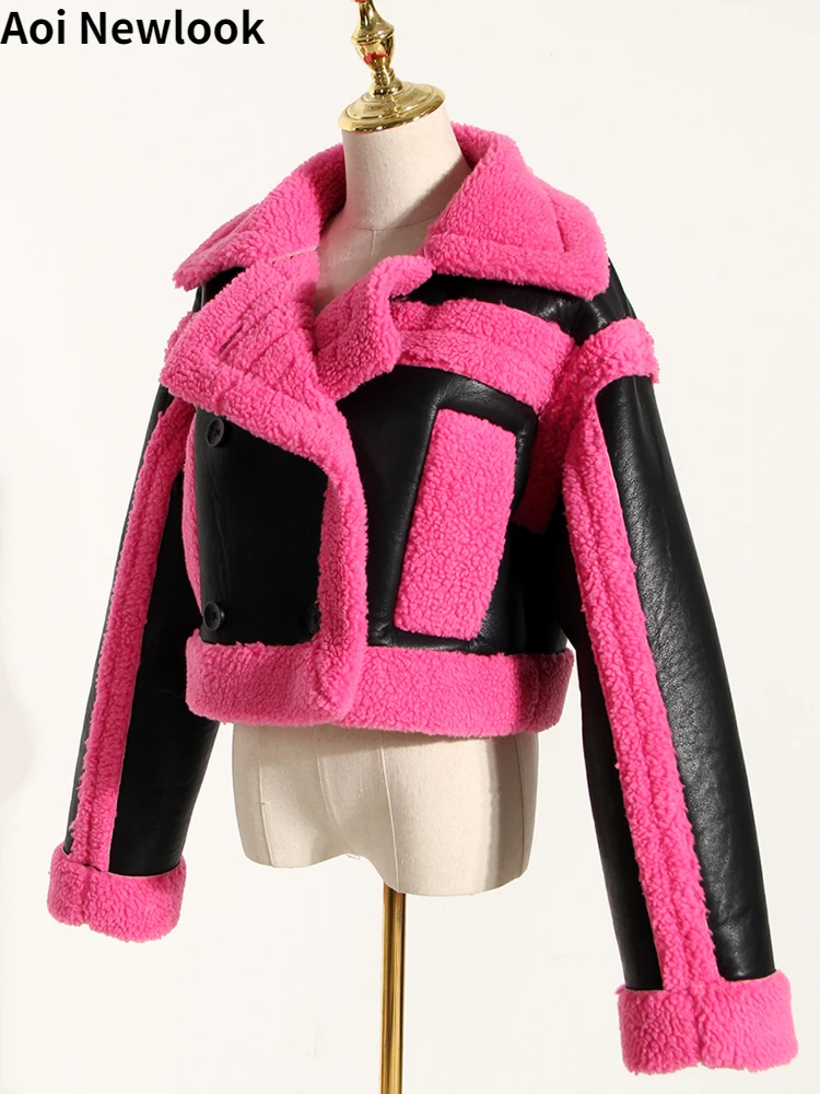 Aoi европейско-американская модная уличная куртка женская осень-зима 2023 новая