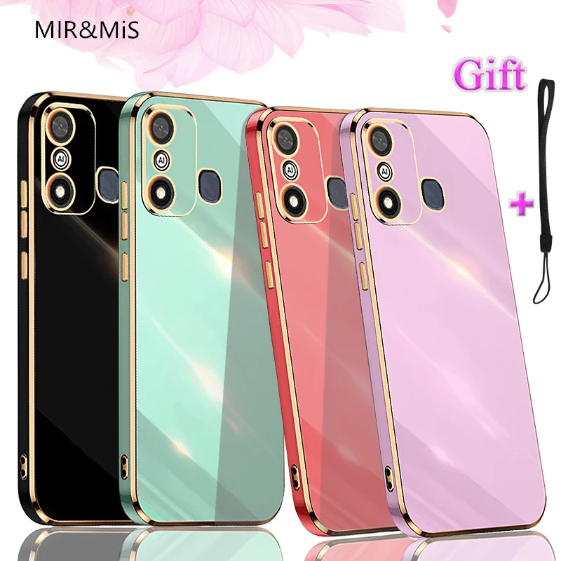 

For ITEL A27 A27Pro ITEL A27 LTE P17 Traight Edge Electroplated Phone Case For ITEL A27 Pro A27 LTE P17 Soft Cover
