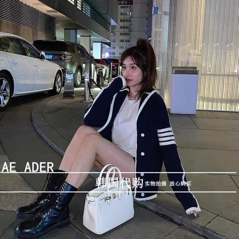 

Женский трикотажный кардиган в западном стиле, свободный свитер-пальто для зимы, 2021