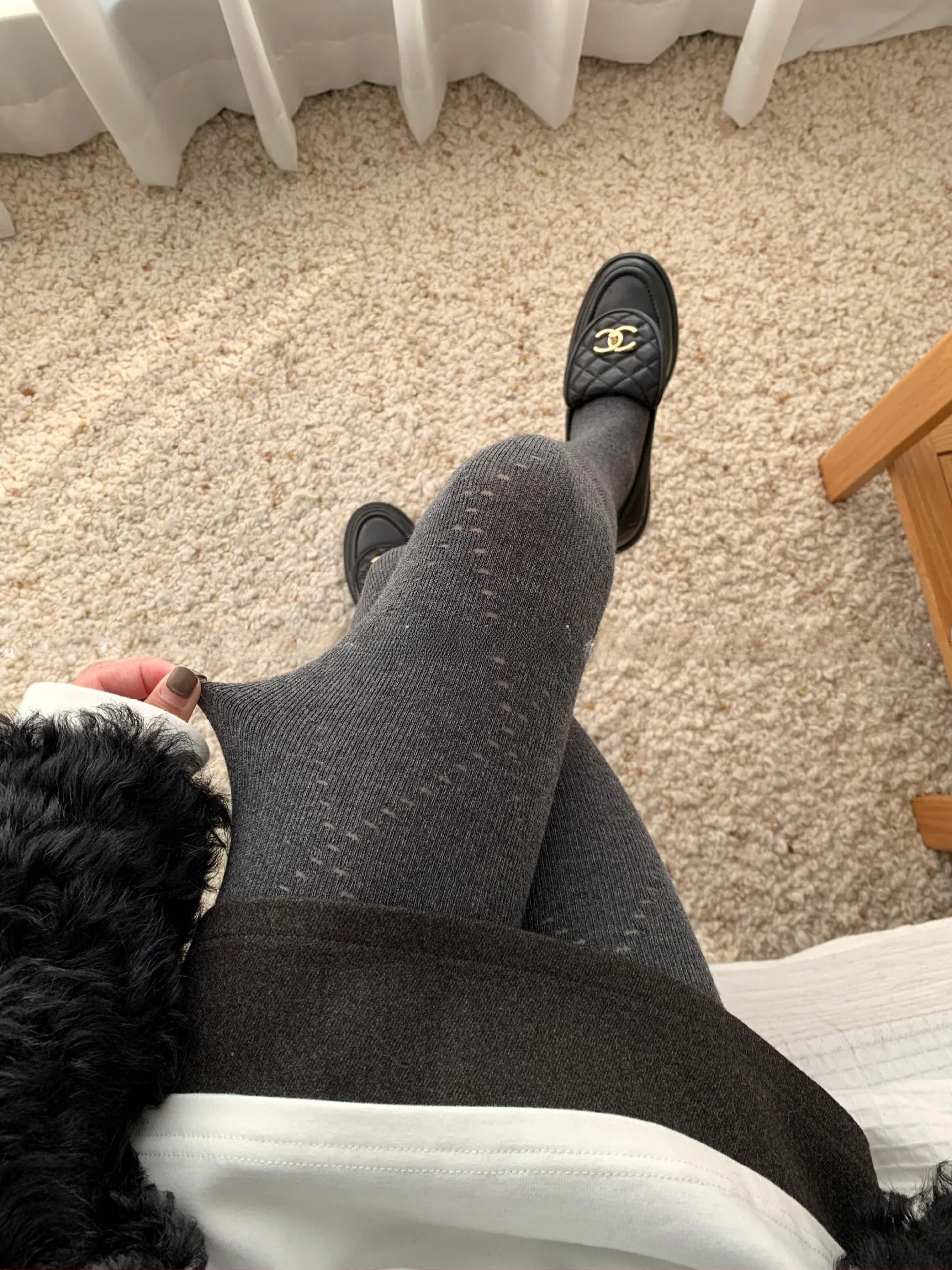 Gwwen осенние и зимние серые полые эластичные утягивающие брюки с бриллиантами