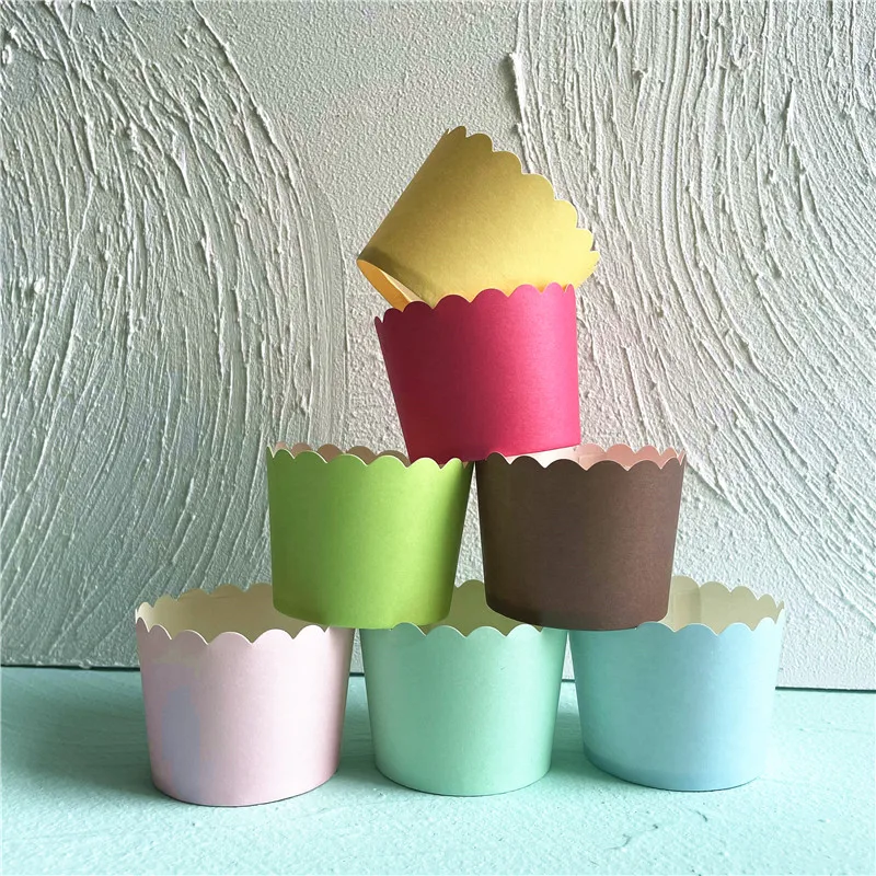 10 pcs Muffins Cup Paper Cupcake Wrappers Baking Cups Cases Muffin Boxes Cake Cup DIY Cake Tools Kitchen Baking Supplies