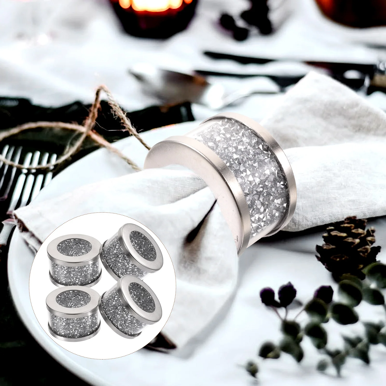 

Napkin Rings Crystal Beads Napkin Rings Diamond Decor Crystal Napkin Rings Napkin Holder Decorative Napkin Rings