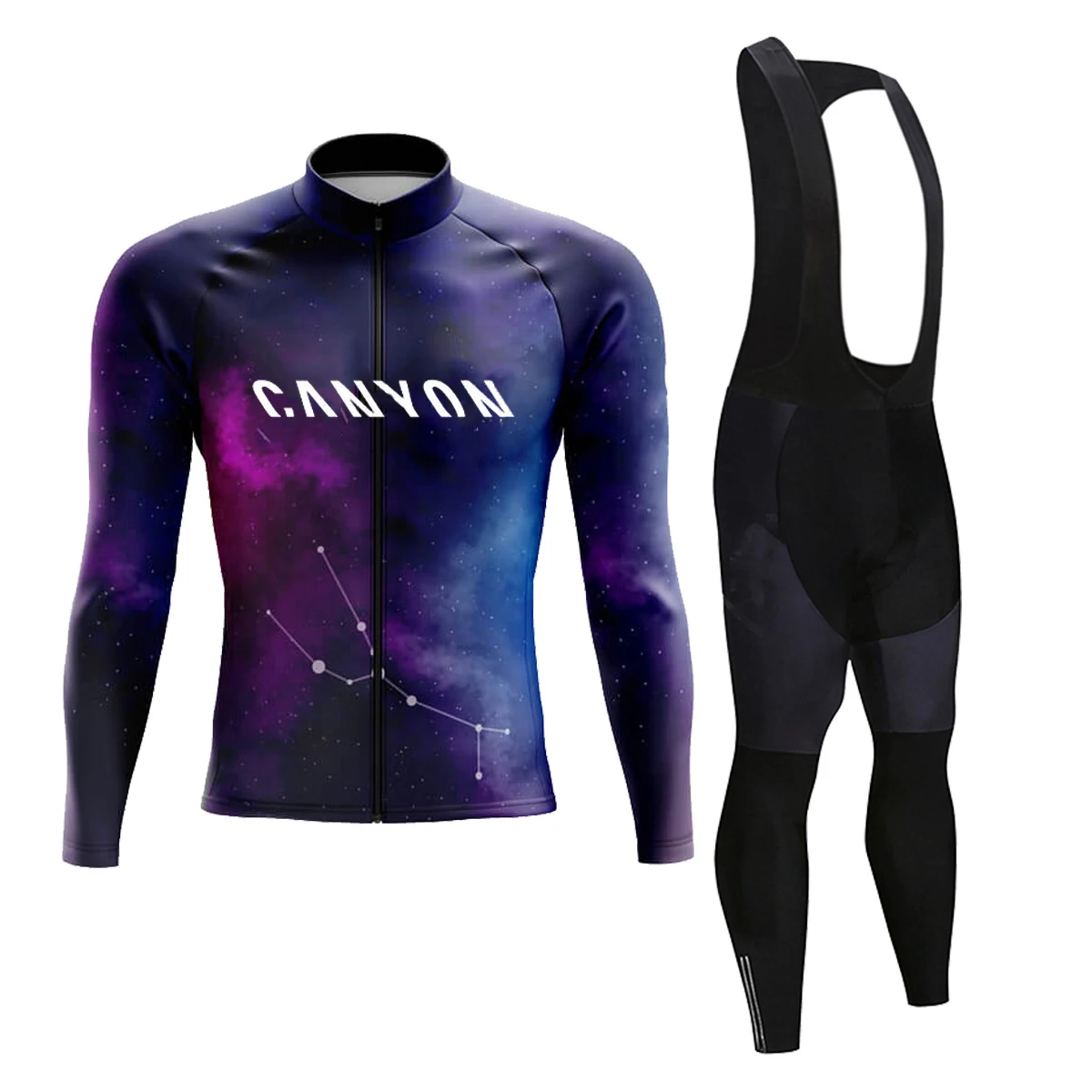 canyon Team Breathable Cycling Clothes Set Long Sleeve Summer Jersey Suit Sportswear Bike MTB Clothing Maílllot Ciclismo Hombre
