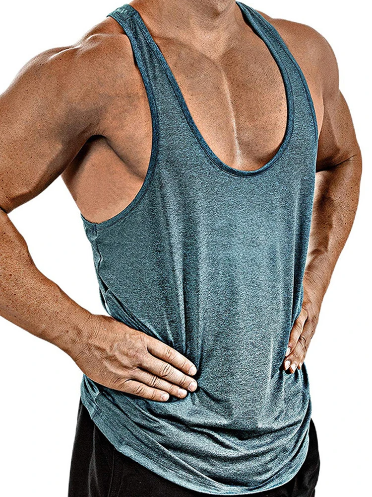 

Casual Solid Color Sling Tank Tops Men 2022 Summer Fashion Sleeveless Vest Tops For Mens Loose Basic O-Neck Pullover Streetwear