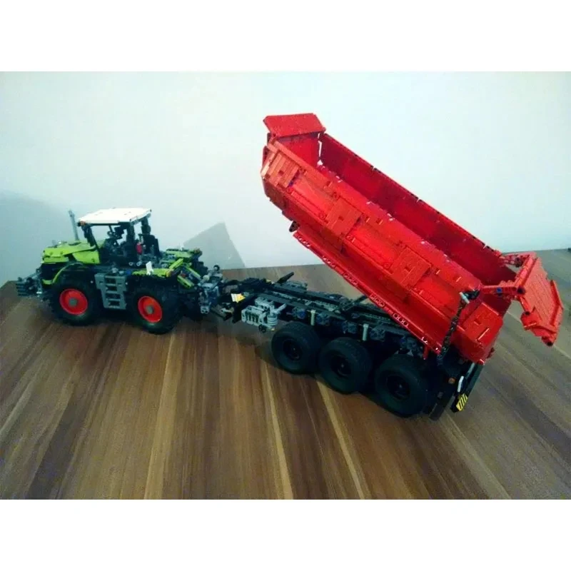 Электротрактор MOC строительный блок со сращением автомобиля модель для взрослых