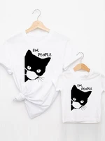 graphic tee t shirt family cartoon cat funny matching outfits boy girl women kid child summer mom mama mother clothes clothing