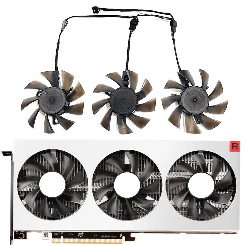 Новый вентилятор для видеокарты 1 лот 75 мм FD7010H12S FD8015H12S AMD Radeon VII GPU, для Sapphire Radeon VII, Dataland Radeon VII охлаждающий вентилятор для видеокарты