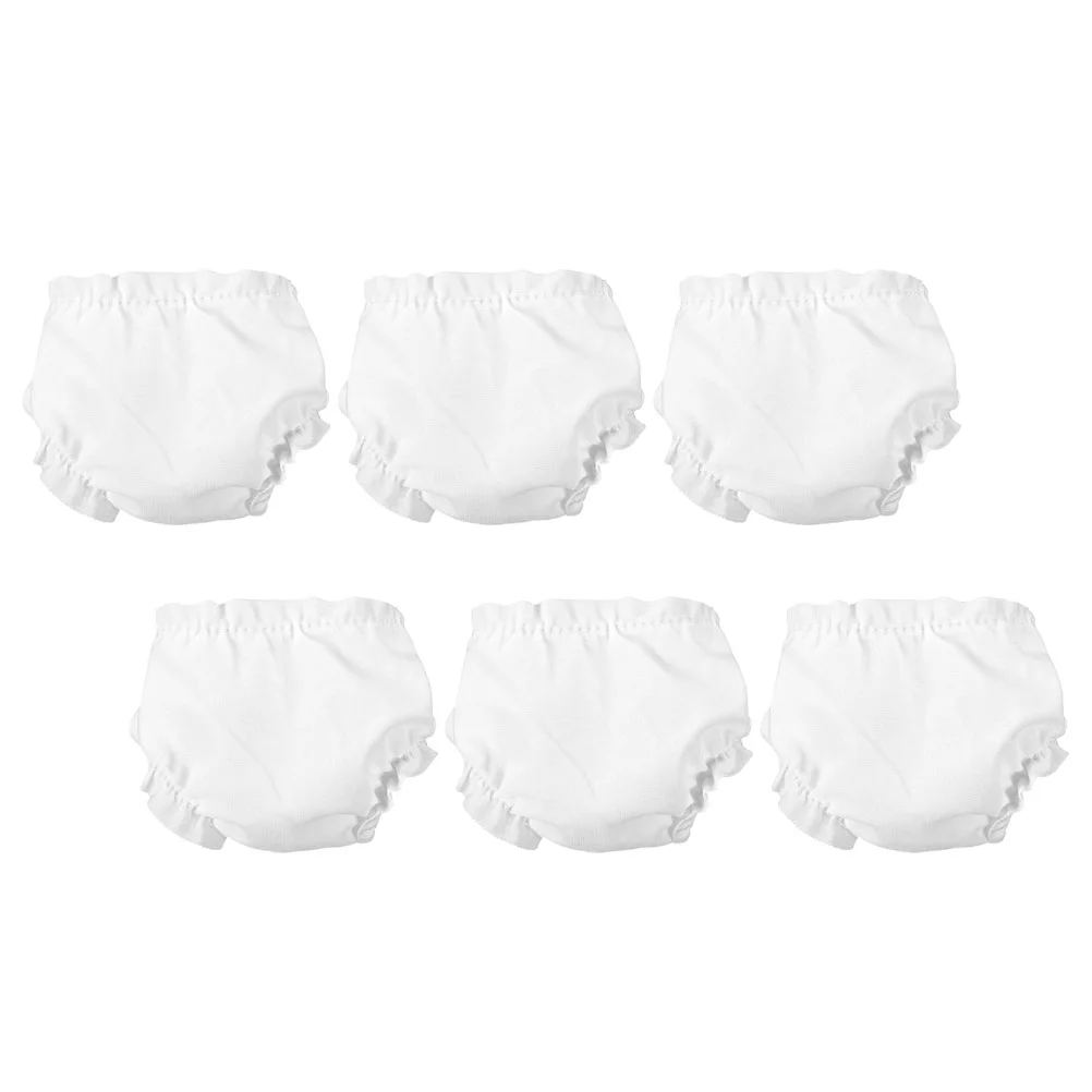 

6 Pcs Accessories Baby House Dolls Underpants Kids Pretend Play Toy Cloth Diapers Reusable Lingerie For