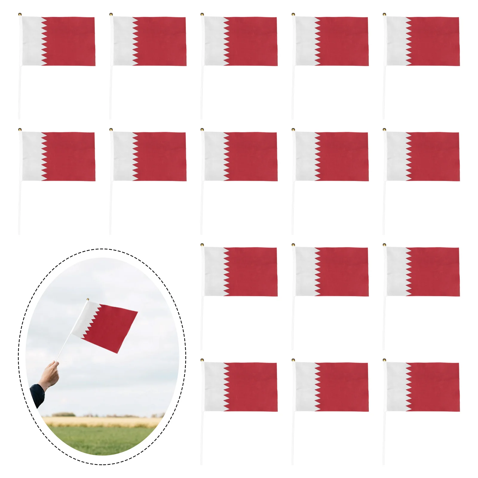 

50pcs Flag Decors Multipurpose Country Flags Creative Patriotic Flags Sports Match Handheld Katar Flags for Game Outdoor