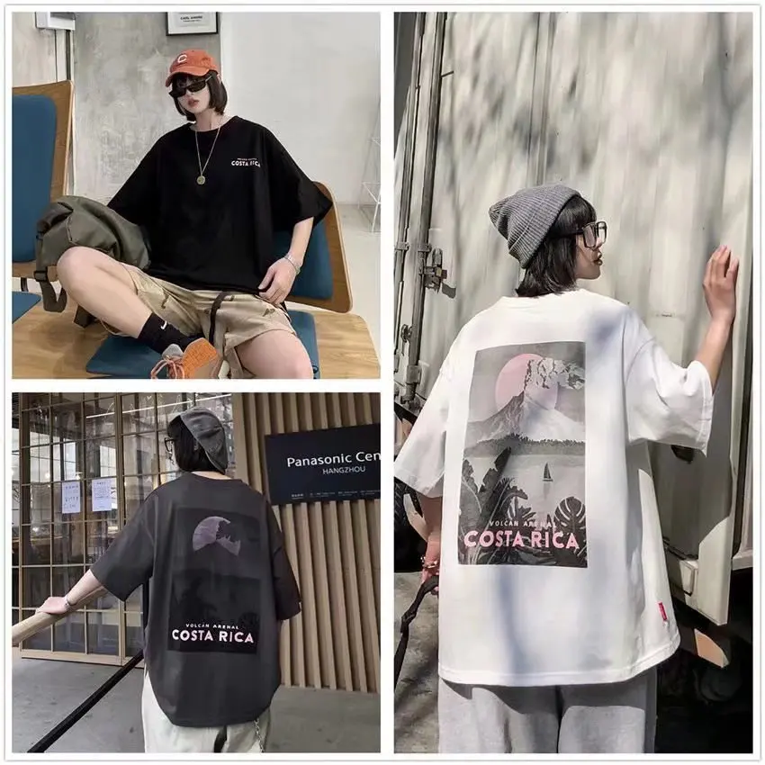 

Футболка мужская с коротким рукавом, 2022 хлопок, в гонконгском стиле Харадзюку