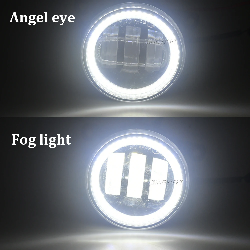 DRL Fog Light For Mitsubishi Outlander Sport RVR ASX 2011 2012 2013 2014 2015 2016 2017 2018 LED Headlight Angel Eyes 4