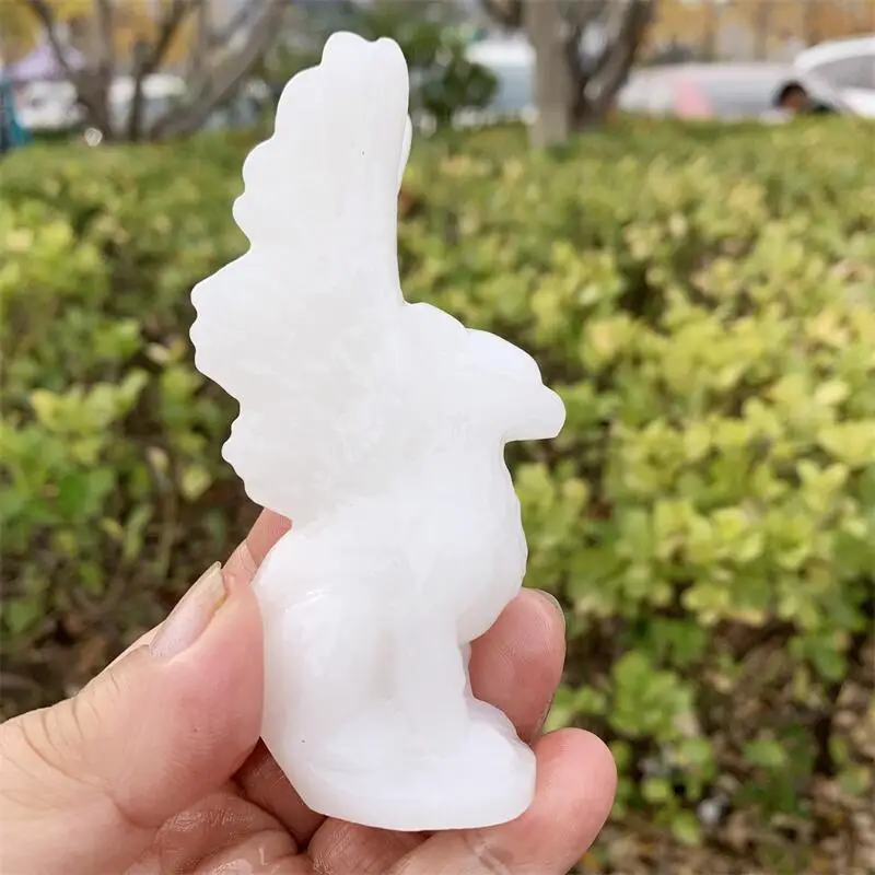 Натуральный мраморный нефритовый грифон резьба милое украшение для дома Рейки