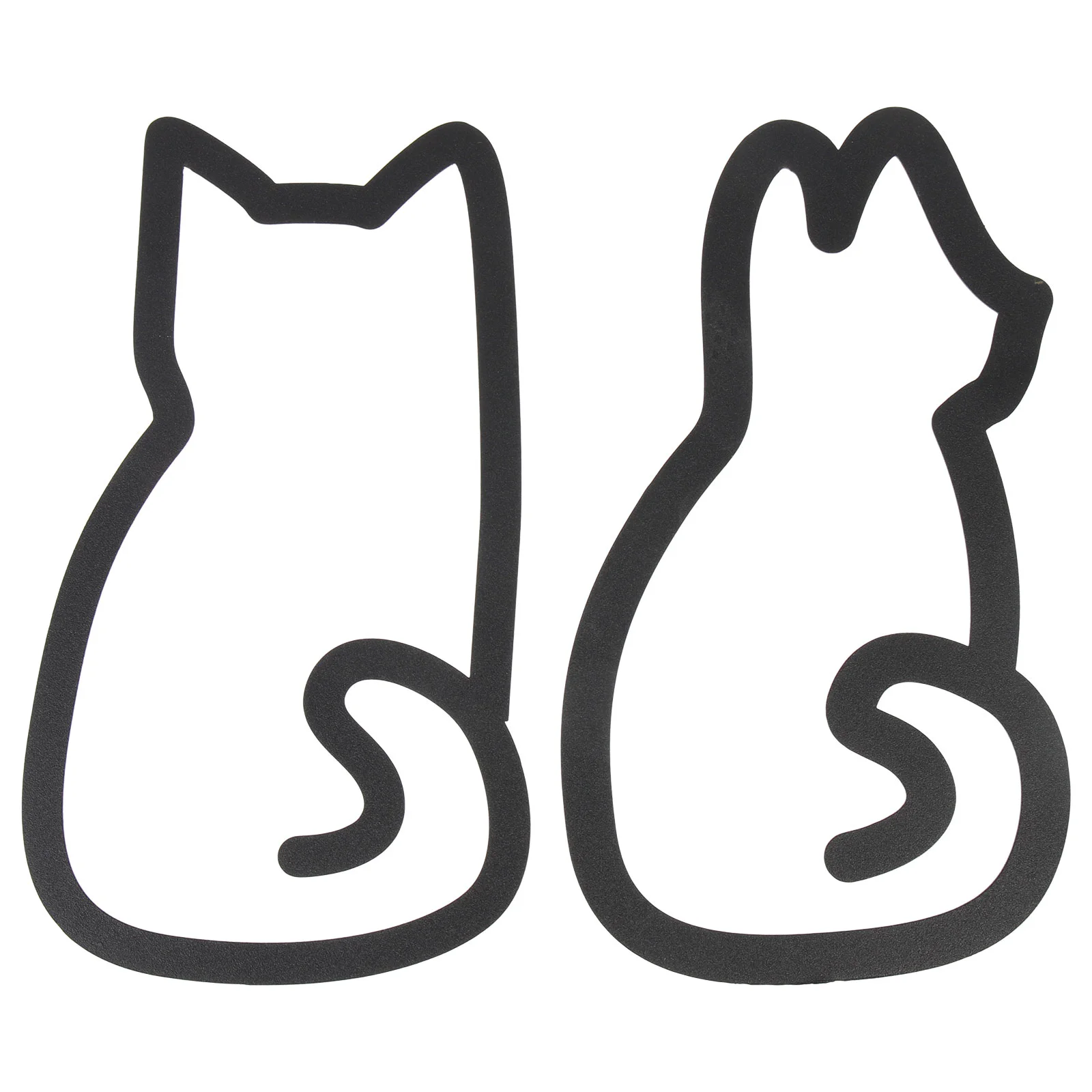 

Cat Wall Metal Decorwire Sculptures Decors Ornaments Hanging Coffee Sign Silhouette Minimalist Animal Iron Crafts Abstract Line