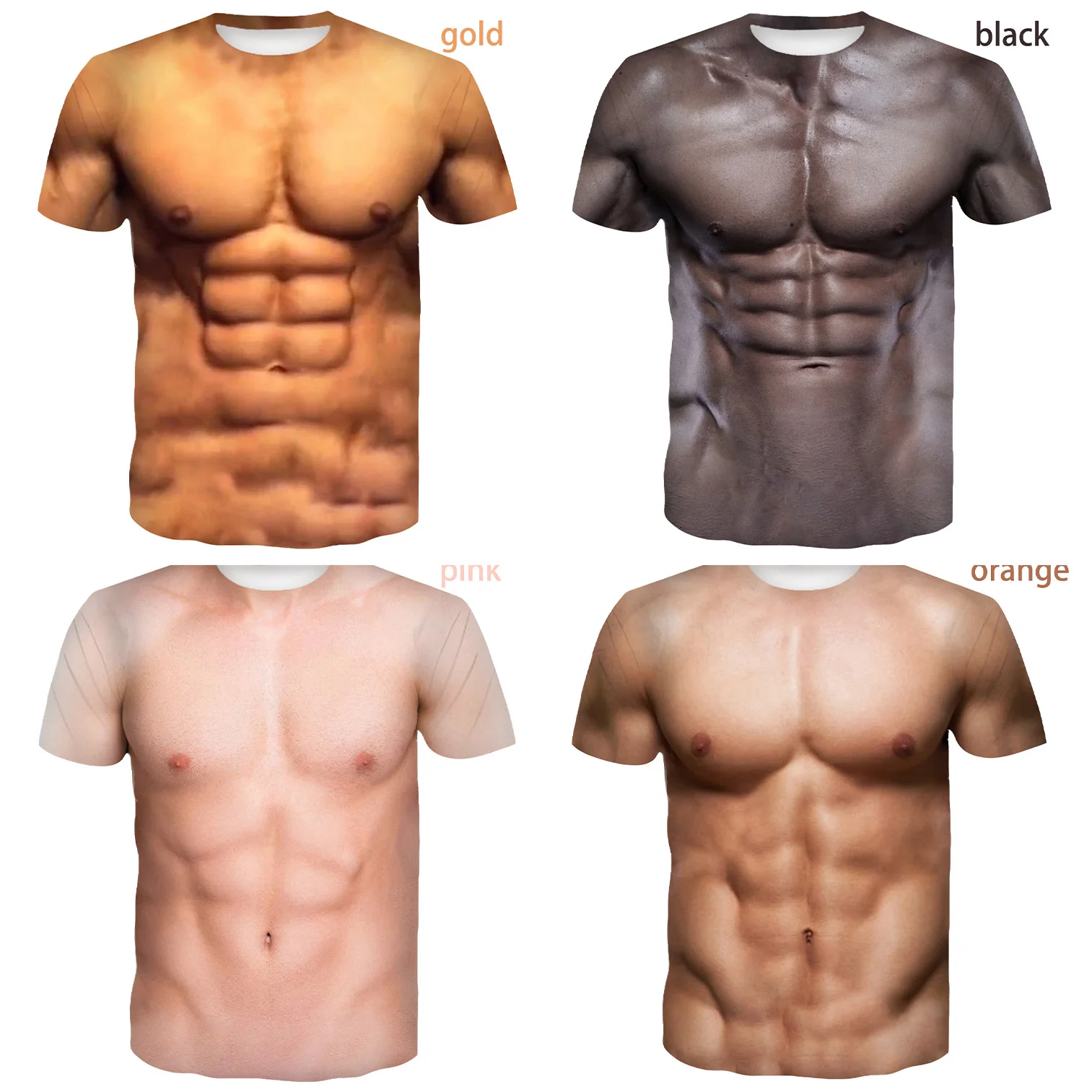 Newest Fashion 3D Printing Muscular Man TShirt Cool Short Sleeved Muscle T Shirt Men/Women Pullover Tops Unisex Hot Summer Tees
