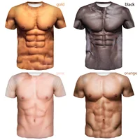 Newest Fashion 3D Printing Muscular Man TShirt Cool Short Sleeved Muscle T Shirt Men/Women Pullover Tops Unisex Hot Summer Tees