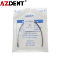 10pcspack azdent dental stainless steel round arch wire oval form orthodontic archwire lowerupper