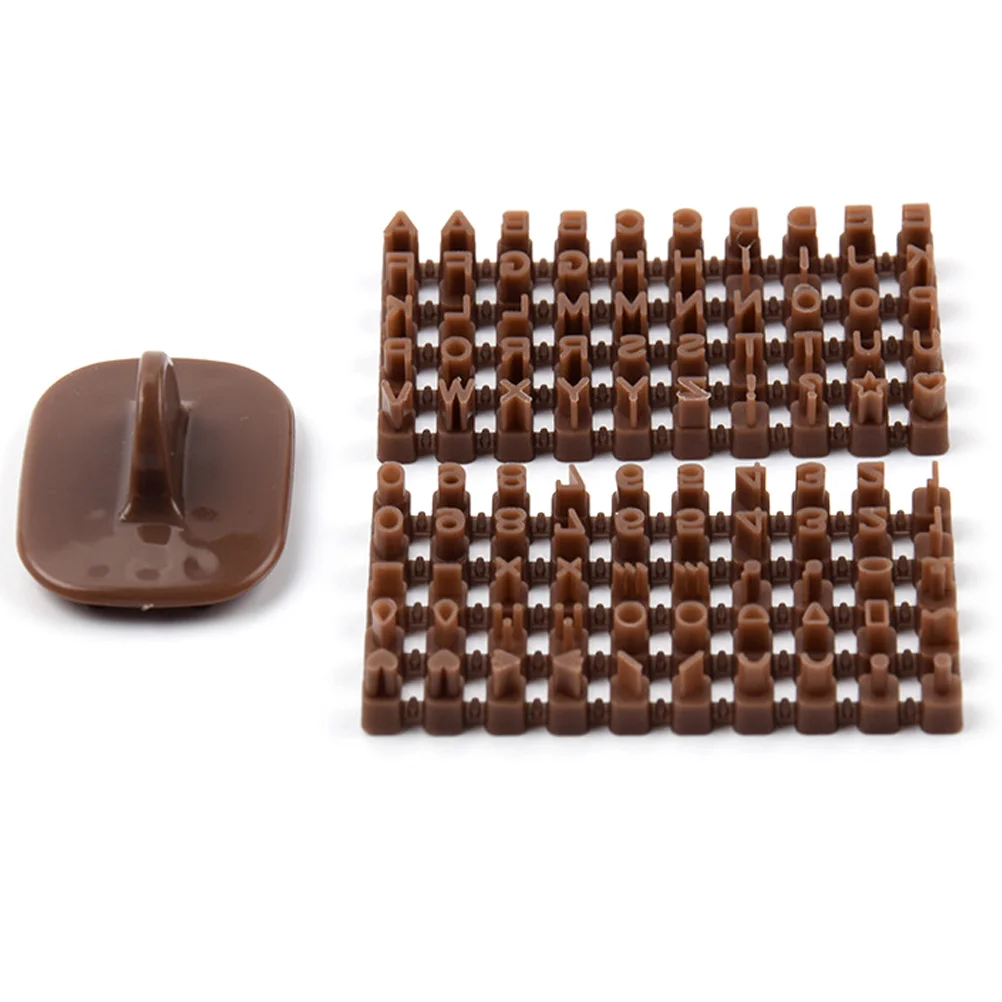 

3 Pcs Fondant Letter Stamp Pastry Clay Stamps Pottery Crafts Material Plastic Alphabet DIY