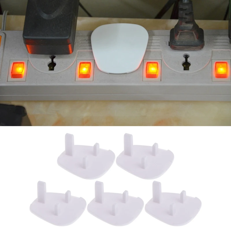 

5-pieces UK Power Socket Baby Child Safety for Protection Device Anti-shock Plug Protector White Color Socket Cover A2UB